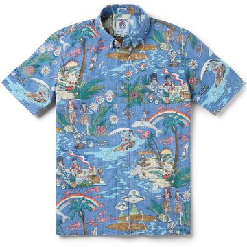 Grateful Dead Far Out Blue Horion Hawaiian Shirt – Moonbestprint