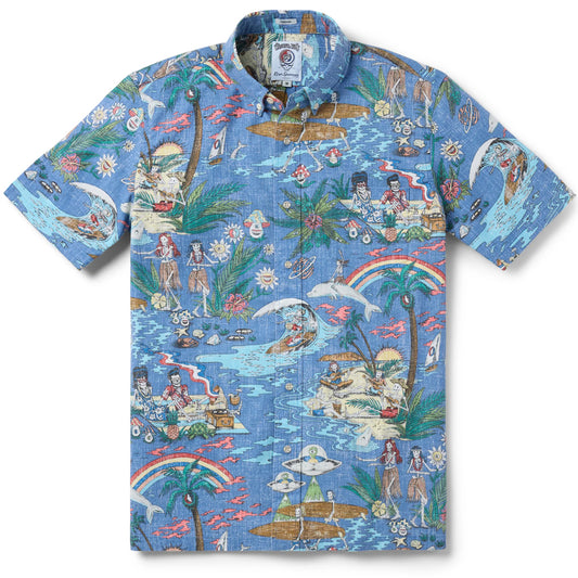 Grateful Dead Far Out Blue Horion Hawaiian Shirt – Moonbestprint