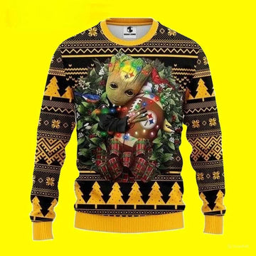 Grateful Dead Sweatshirt Knitted Green Bay Packers Ugly Christmas Sweater, NFL Christmas Sweater Moonbestprint