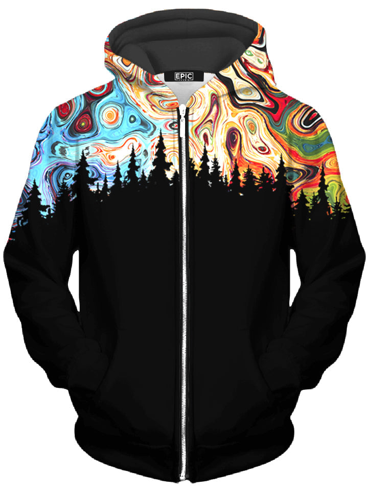 Night Sky Unisex Zip-Up Hoodie -Moonbestprint