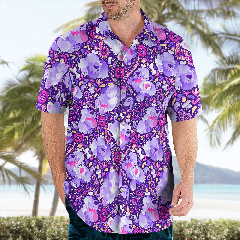Greavard Purple Pattern Hawaiian Shirt Spooky & Stylish Summer Look – Moonbestprint