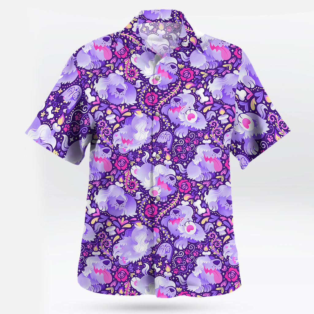 Greavard Purple Pattern Hawaiian Shirt Spooky & Stylish Summer Look – Moonbestprint