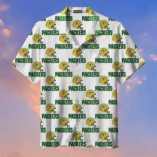 Green Bay Packers Classic Nfl Hawaiian Graphic Print Short Sleeve Hawaiian Shirt, NFL Hawaiian Shirt Moonbestprint