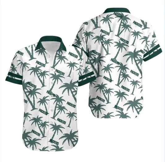 Green Bay Packers Coconut Tree Hawaiian Shirt, NFL Hawaiian Shirt Moonbestprint
