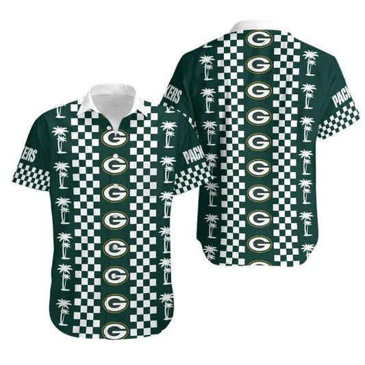 Green Bay Packers Coconut Trees Hawaii Shirt Summer Collection, NFL Hawaiian Shirt Moonbestprint
