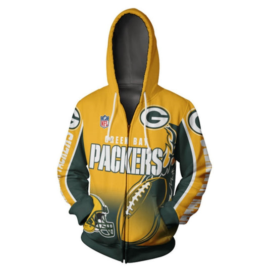 Green Bay Packers Cute Flame Balls Graphic Gift For Men Aop Hoodie - Moonbestprint