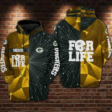 Green Bay Packers For Life 3D Hoodie, NFL Hoodie Moonbestprint