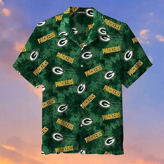 Green Bay Packers Forest Green Nfl Hawaiian Graphic Print Short Sleeve Hawaiian Shirt, NFL Hawaiian Shirt Moonbestprint