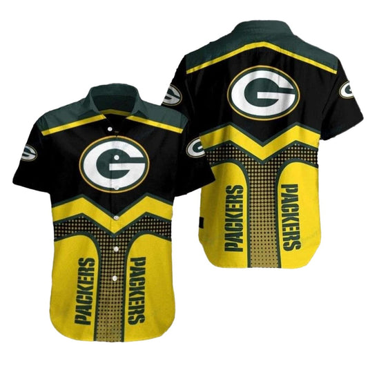 Green Bay Packers Game Day Geometric Hawaiian Shirt - Moonbestprint