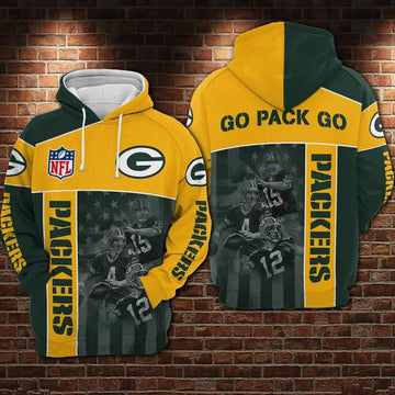 Green Bay Packers Go Pack Go 3D Hoodie, NFL Hoodie Moonbestprint