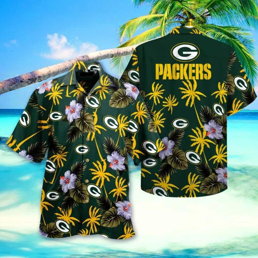Green Bay Packers Green Coconut Hawaiian Shirt, NFL Hawaiian Shirt Moonbestprint