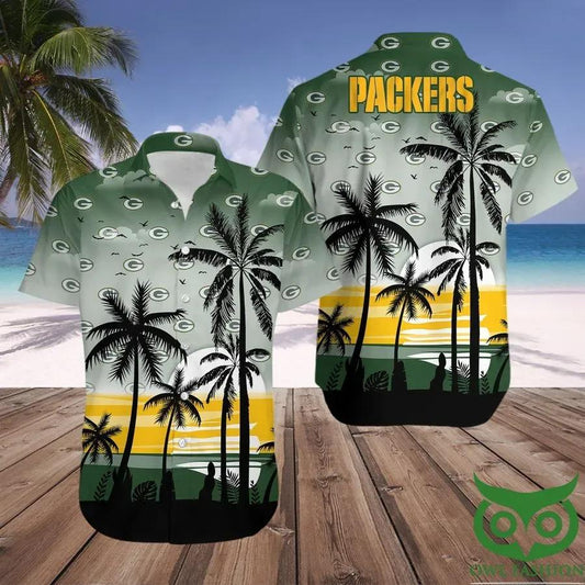 Green Bay Packers Green Hawaiian Shirt, NFL Hawaiian Shirt Moonbestprint