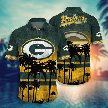 Green Bay Packers Hawaii Shirt Short Style Hot Trending Summer, NFL Hawaiian Shirt Moonbestprint