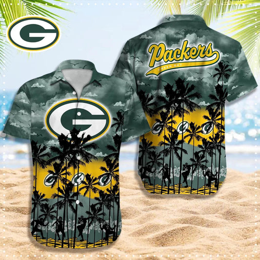 Green Bay Packers Hawaiian Shirt, NFL Hawaiian Shirt Moonbestprint