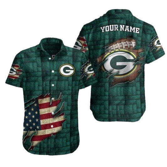 Green Bay Packers In My Heart Hawaiian Shirt - Moonbestprint