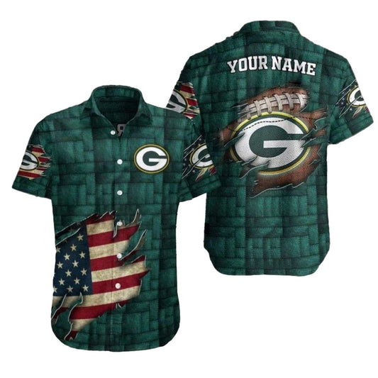 Green Bay Packers In My Heart Hawaiian Shirt - Moonbestprint
