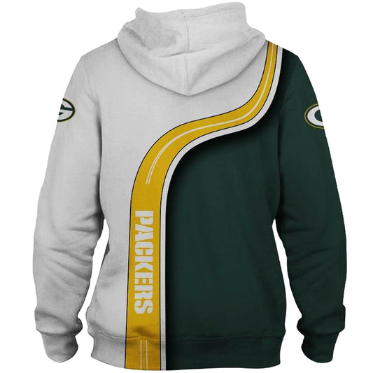 Green Bay Packers Logo Lovely Green White And Yellow Aop Hoodie - Moonbestprint