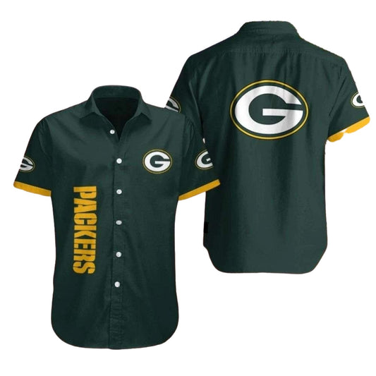 Green Bay Packers Logo Sleek Green Hawaiian Shirt - Moonbestprint