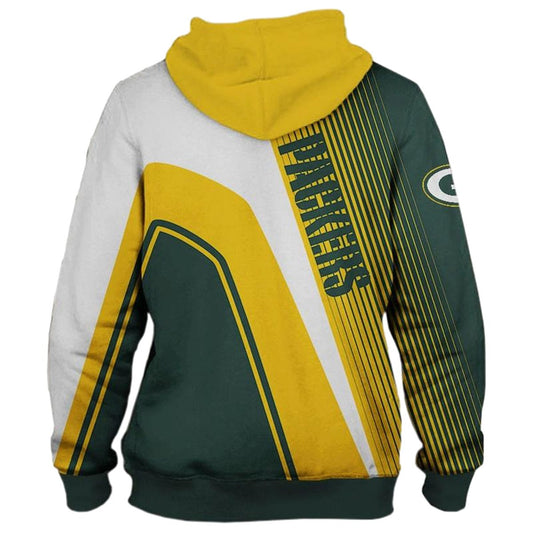 Green Bay Packers Lovely Line White Green And Yellow Aop Hoodie - Moonbestprint