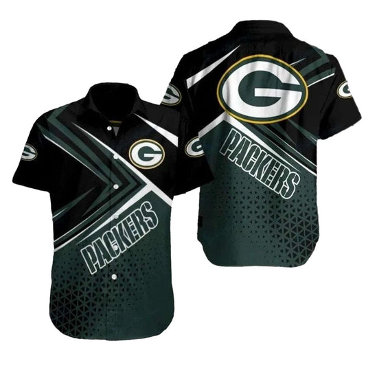 Green Bay Packers Midnight Green Fade Hawaiian Shirt - Moonbestprint