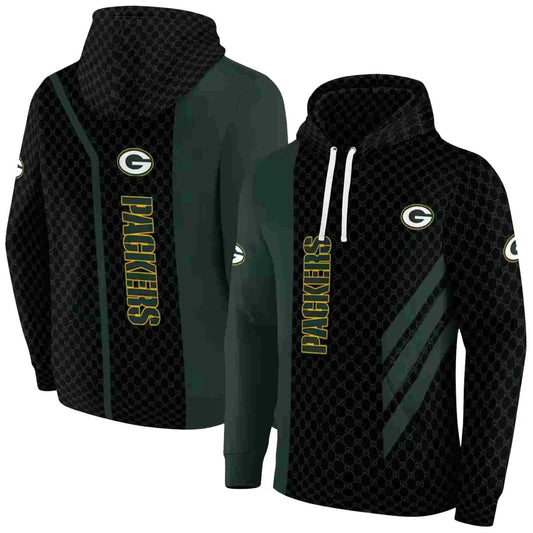Green Bay Packers Monogram Pattern Green Aop Hoodie - Moonbestprint