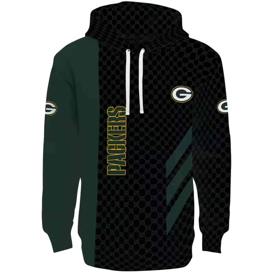 Green Bay Packers Monogram Pattern Green Aop Hoodie - Moonbestprint