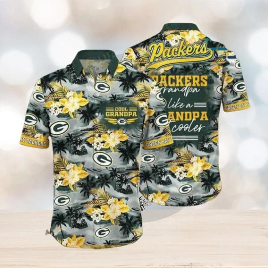 Green Bay Packers NFL Grandparent Beach Hawaiian Shirt, NFL Hawaiian Shirt Moonbestprint