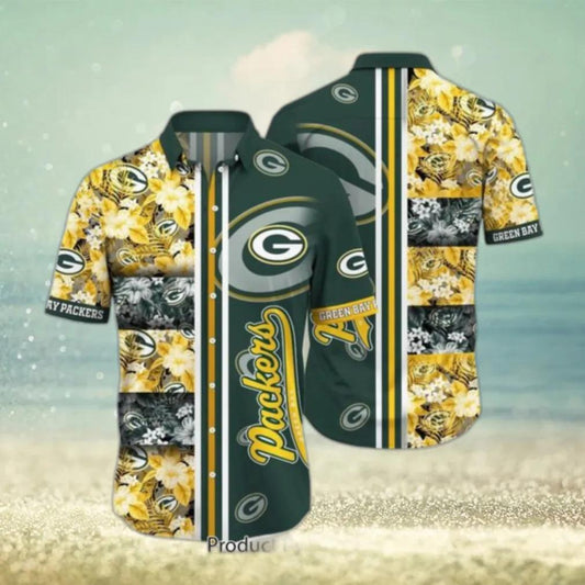 Green Bay Packers NFL Graphic Tropical Hawaiian Shirt, NFL Hawaiian Shirt Moonbestprint