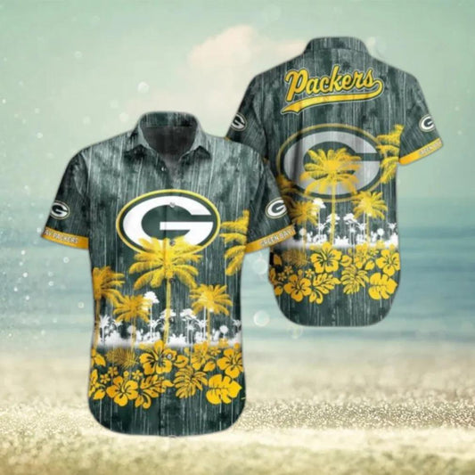 Green Bay Packers NFL Graphic Tropical Pattern Hawaiian Shirt, NFL Hawaiian Shirt Moonbestprint