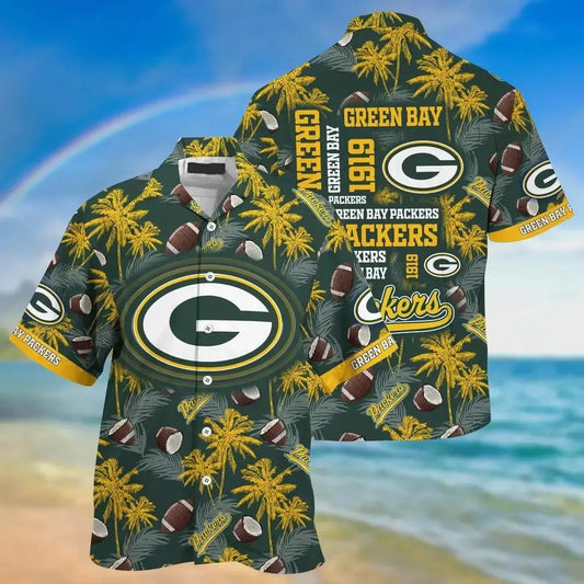 Green Bay Packers Nfl Beach Shirt New Gift For Summer Hawaiian Shirt, NFL Hawaiian Shirt Moonbestprint