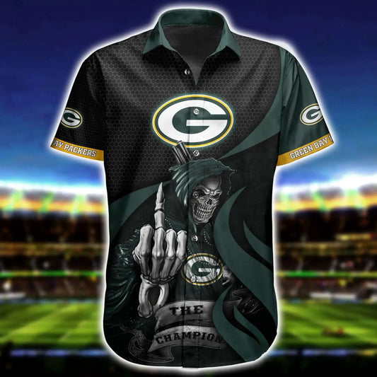Green Bay Packers Nfl Football Hawaiian Shirt Graphic Summer The Champion Gift For Men Women, NFL Hawaiian Shirt Moonbestprint