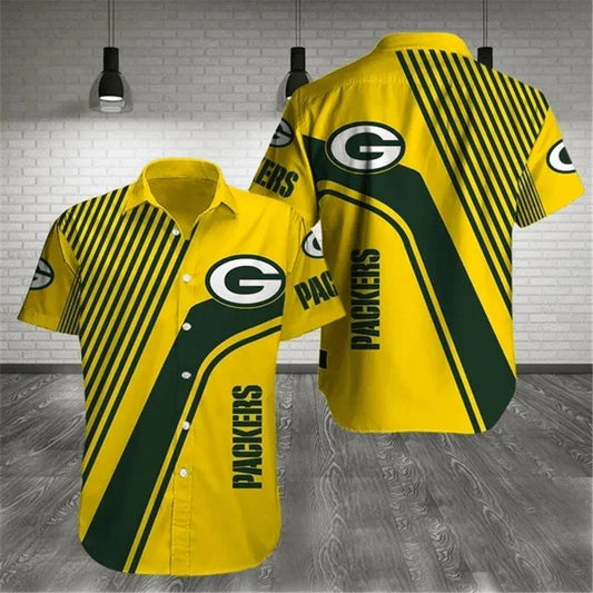 Green Bay Packers Nfl Gift For Fan Football Graphic Print Short Sleeve Hawaiian Shirt, NFL Hawaiian Shirt Moonbestprint