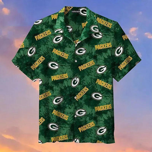 Green Bay Packers Nfl Hawaiian Forest Green Graphic Print Short Sleeve Hawaiian Shirt, NFL Hawaiian Shirt Moonbestprint
