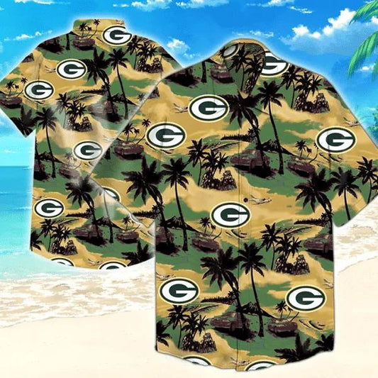 Green Bay Packers Nfl Hawaiian Graphic Print Short Sleeve Hawaiian Shirt, NFL Hawaiian Shirt Moonbestprint