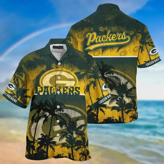 Green Bay Packers Nfl Hawaiian Sas Style Tropical Pattern Hot Trending Summer For Awesome Fans, NFL Hawaiian Shirt Moonbestprint