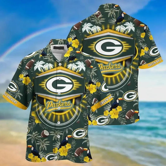 Green Bay Packers Nfl Hawaiian Sas This Summer For Your Loved Ones, NFL Hawaiian Shirt Moonbestprint
