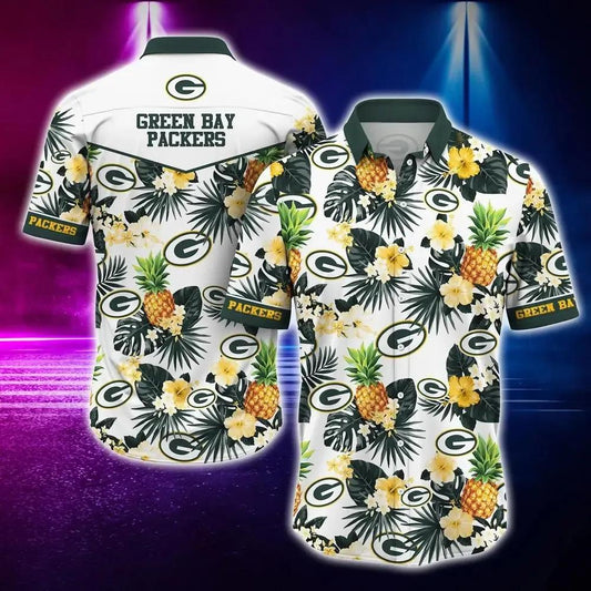 Green Bay Packers Nfl Hawaiian Sas Tropical Pattern Graphic Hawaii Shirt For Best Fan Ever, NFL Hawaiian Shirt Moonbestprint