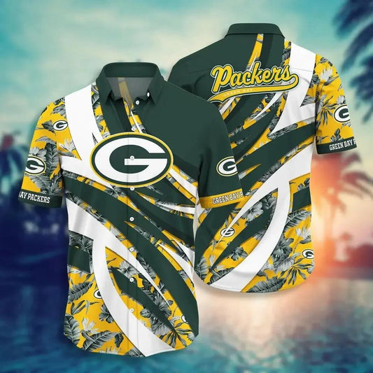 Green Bay Packers Nfl Hawaiian Sas Tropical Pattern New Trend Summer For Sports Football Fans, NFL Hawaiian Shirt Moonbestprint