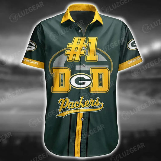Green Bay Packers Nfl Hawaiian Shirt – Customized Name Number – Floral Tropical Pattern New Trends Summer For Sports, NFL Hawaiian Shirt Moonbestprint