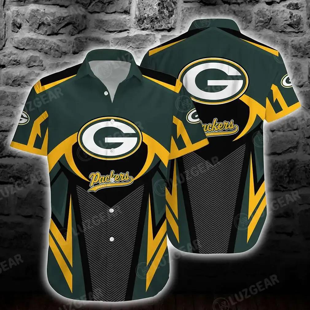 Green Bay Packers Nfl Hawaiian Shirt New Collection Trending Best Gift For Football Nfl Fans, NFL Hawaiian Shirt Moonbestprint