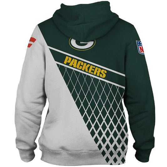 Green Bay Packers Nice Logo Green And White Aop Hoodie - Moonbestprint
