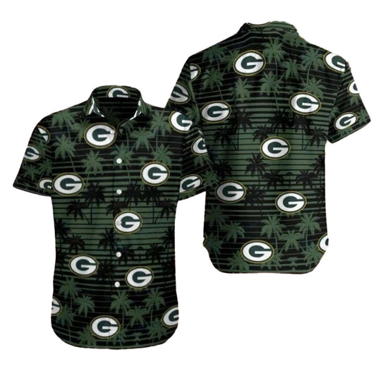Green Bay Packers Palm Night Hawaiian Shirt - Moonbestprint