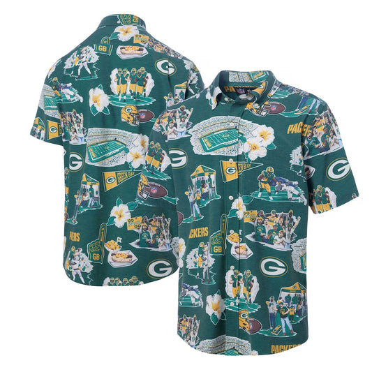 Green Bay Packers Scenic Hawaiian Shirt - Green - Moonbestprint
