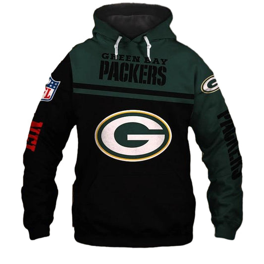 Green Bay Packers Skull Hold Logo Aop Hoodie - Moonbestprint