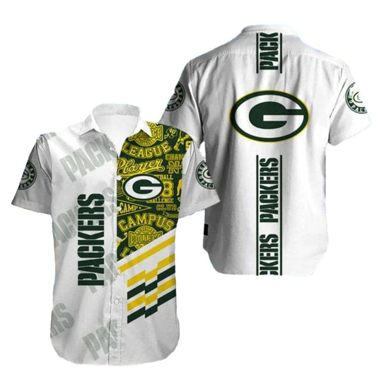 Green Bay Packers Tailgate Party White Hawaiian Shirt - Moonbestprint