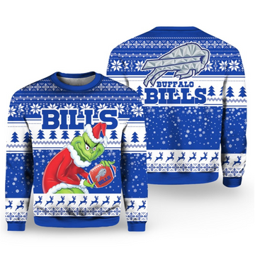 Grinch Bills 2025-2026 Rivalries Cold Front Christmas Ugly Sweater – Moonbestprint