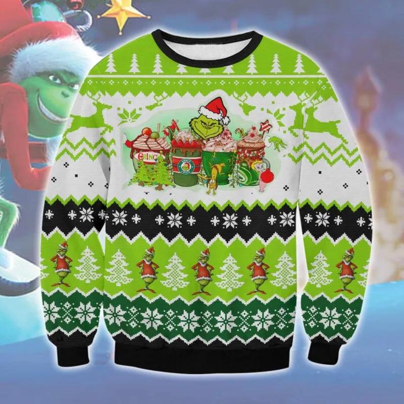 Grinch Coffee Ugly Sweater, Grinch Holiday Sweater Moonbestprint