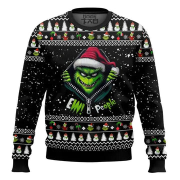 Grinch Ew People Ugly Sweater, Grinch Holiday Sweater Moonbestprint