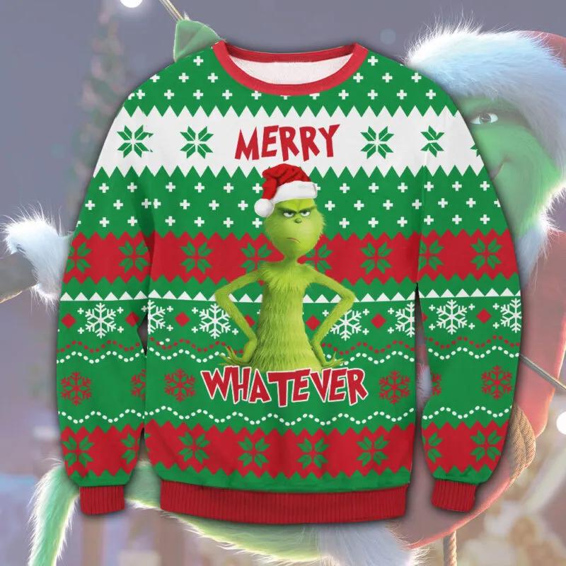 Grinch For Christmas Gifts Ugly Christmas Holiday Sweater, Grinch Holiday Sweater Moonbestprint