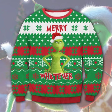 Grinch For Christmas Gifts Ugly Christmas Holiday Sweater, Grinch Holiday Sweater Moonbestprint
